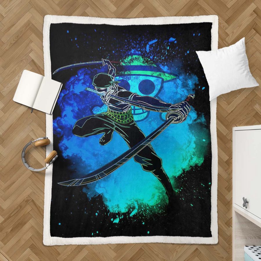Lorenor Zorro One Piece 06 Decke - Fleecedecke – Bild 3