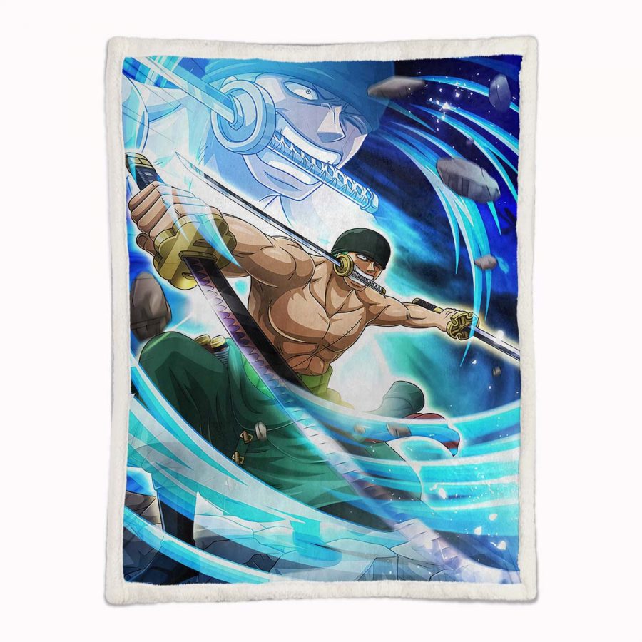 Lorenor Zorro One Piece 07 Decke - Fleecedecke – Bild 2