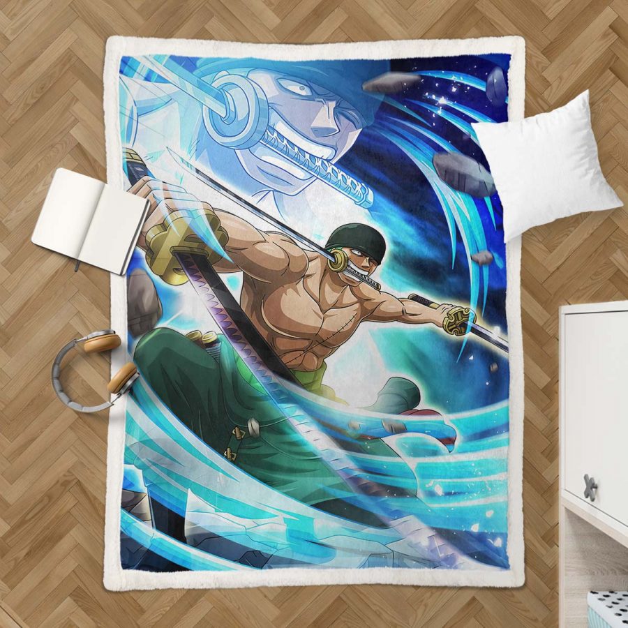 Lorenor Zorro One Piece 07 Decke - Fleecedecke – Bild 3