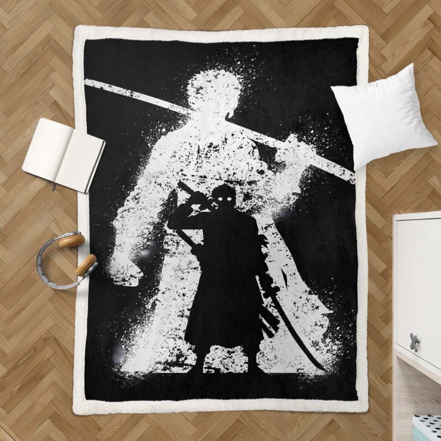 Lorenor Zorro One Piece 08 Decke - Fleecedecke – Bild 3