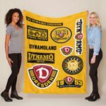 SG Dynamo Dresden gelber Hintergrund Stil 02 Fleecedecke – Decke