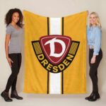 SG Dynamo Dresden gelber Hintergrund Stil 03 Fleecedecke – Decke