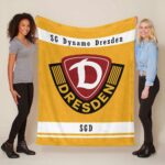 SG Dynamo Dresden gelber Hintergrund Stil 04 Fleecedecke – Decke