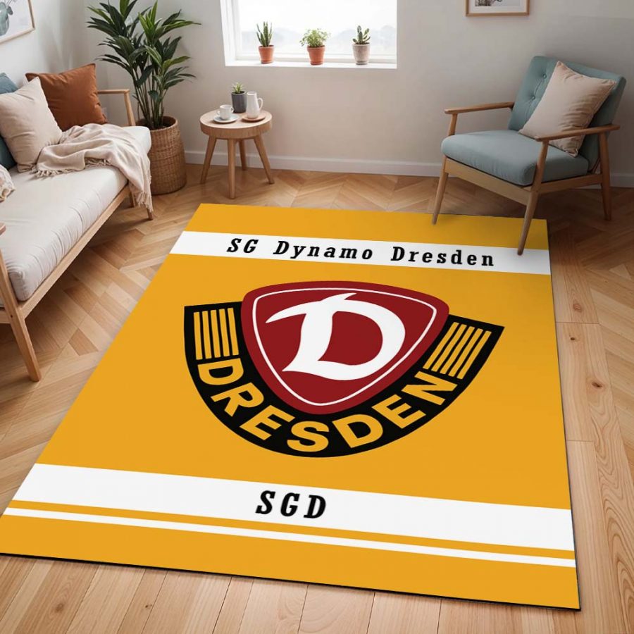 SG Dynamo Dresden gelber Hintergrund Stil 04 Teppich – Bild 2