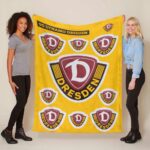 SG Dynamo Dresden gelber Hintergrundstil Fleecedecke – Decke