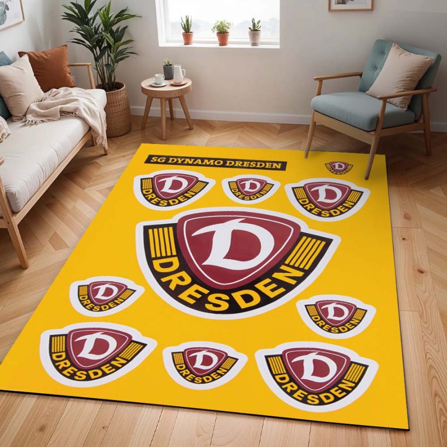 SG Dynamo Dresden gelber Hintergrundstil Teppich – Bild 2