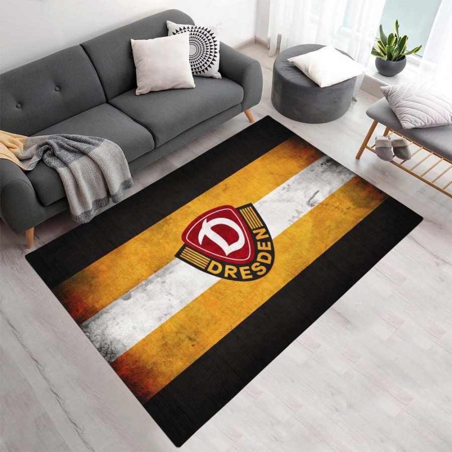 SG Dynamo Dresden gelb schwarzer Hintergrund Teppich – Bild 2