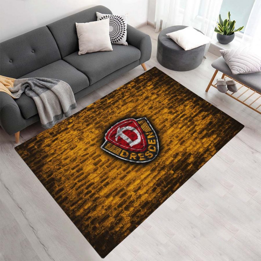 Gelbe Backsteinmauer der SG Dynamo Dresden Teppich – Bild 2