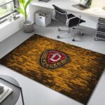 Gelbe Backsteinmauer der SG Dynamo Dresden Teppich