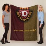 SG Dynamo Dresden gelbes Leder Fleecedecke – Decke