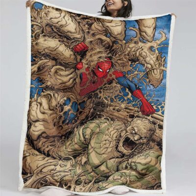 Spiderman und Sandman Decke - Fleecedecke