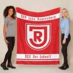 SSV Jahn Regensburg rot weiß 05 Fleecedecke – Decke