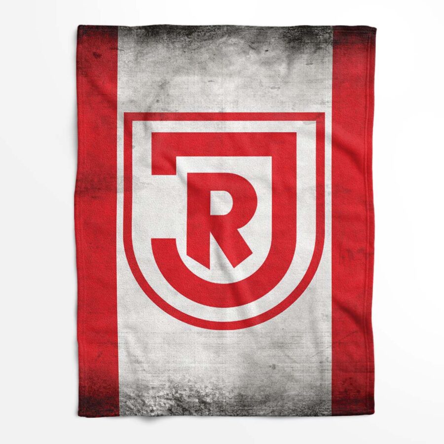 SSV Jahn Regensburg rot weiß Fleecedecke - Decke – Bild 2