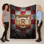 SSV Jahn Regensburg rot weiß kariert Fleecedecke – Decke