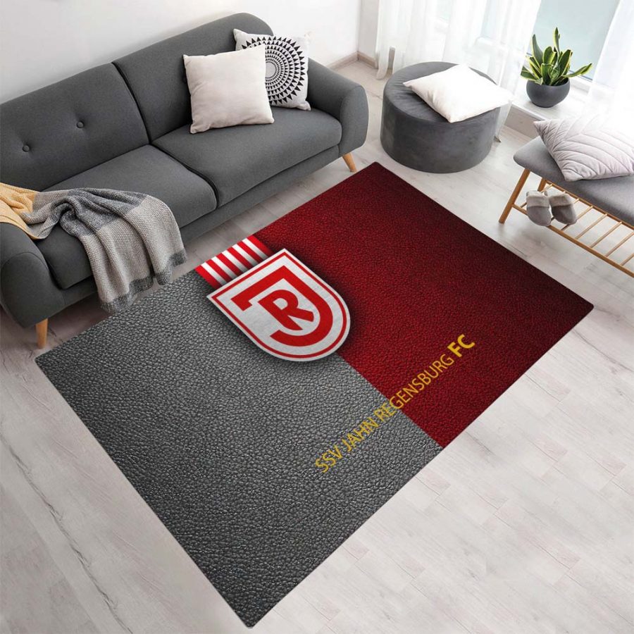 SSV Jahn Regensburg rot weiß Leder Teppich – Bild 2