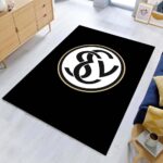 SV 07 Elversberg schwarzer Hintergrund sve elv Teppich