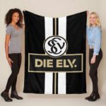 SV 07 Elversberg schwarzer Hintergrund sve01 Fleecedecke – Decke