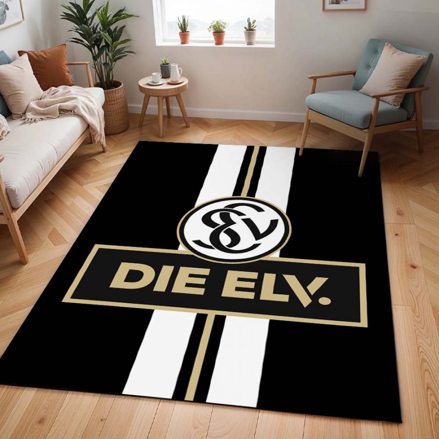 SV 07 Elversberg schwarzer Hintergrund sve01 Teppich – Bild 2
