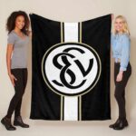 SV 07 Elversberg schwarzer Hintergrund sve04 Fleecedecke – Decke