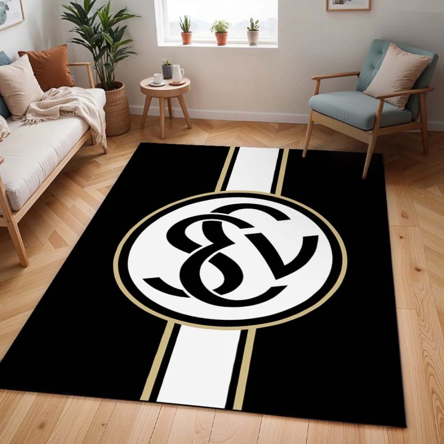 SV 07 Elversberg schwarzer Hintergrund sve04 Teppich – Bild 2