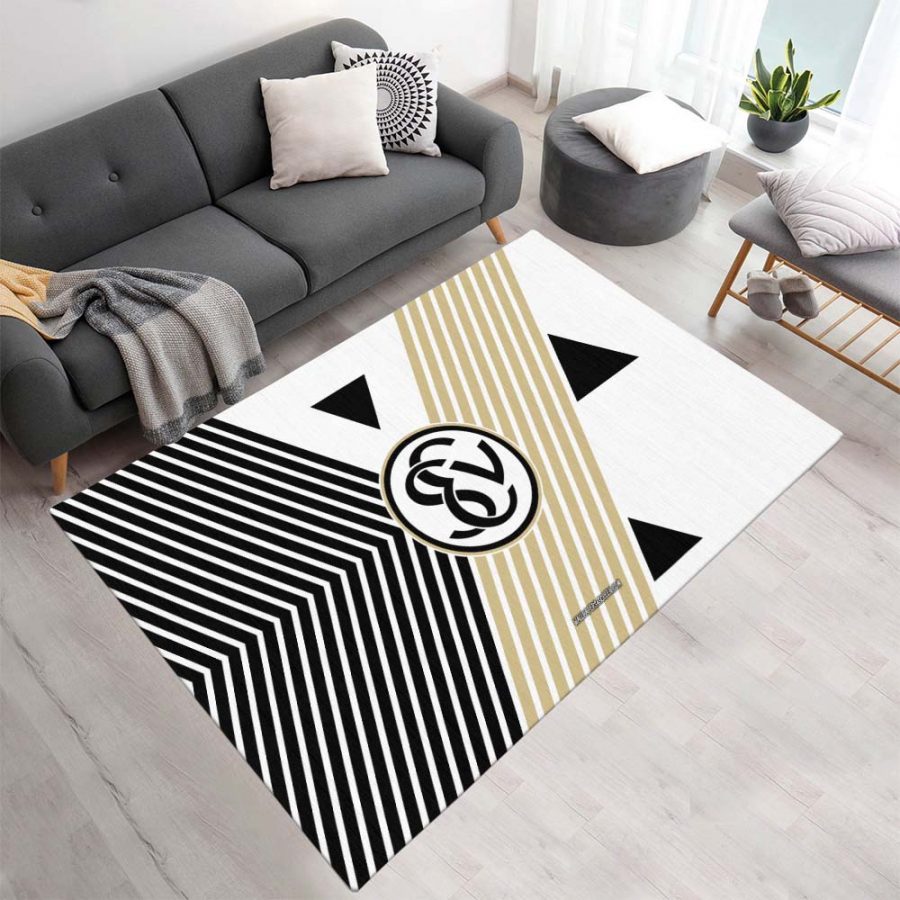 SV 07 Elversberg sve elv deine eins schwarz weißer Hintergrund Teppich – Bild 2