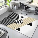 SV 07 Elversberg sve elv deine eins schwarz weißer Hintergrund Teppich