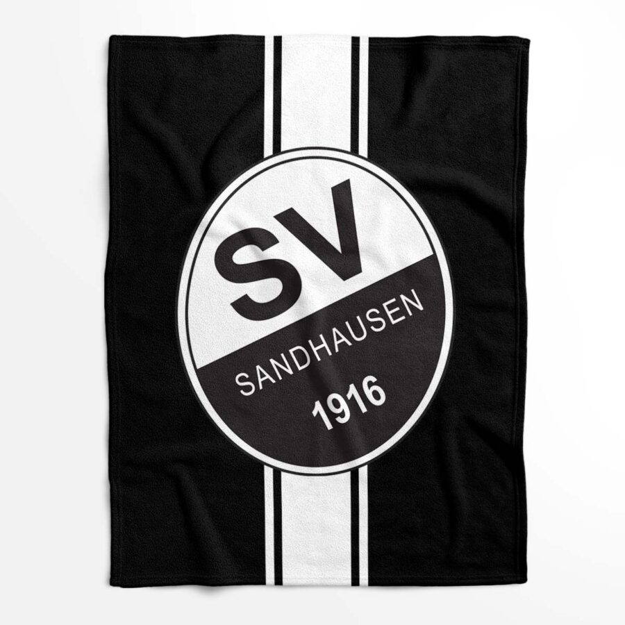 SV Sandhausen schwarz weiß 06 Fleecedecke - Decke – Bild 2