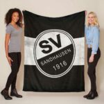 SV Sandhausen schwarz weiß Fleecedecke – Decke
