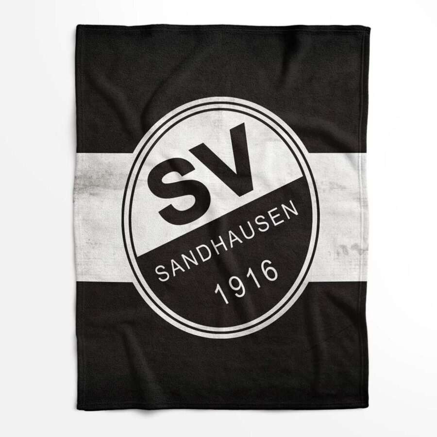 SV Sandhausen schwarz weiß Fleecedecke - Decke – Bild 2