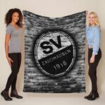 SV Sandhausen schwarz weiße Ziegelwand Fleecedecke – Decke