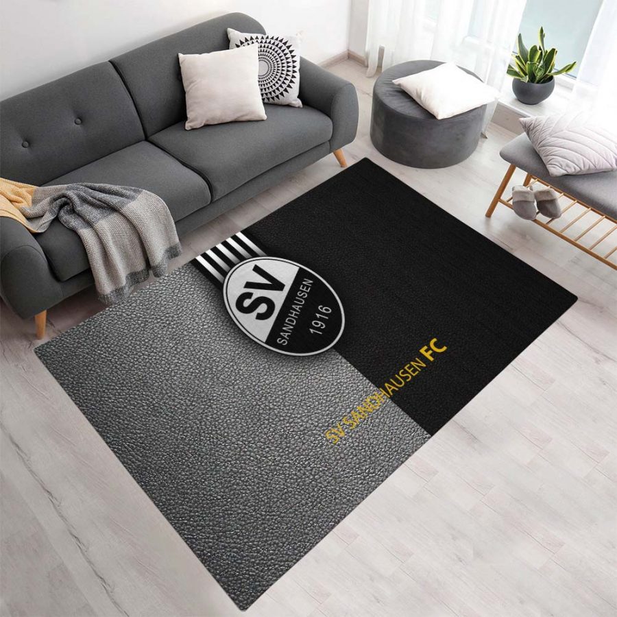 SV Sandhausen schwarz weiß Leder Teppich – Bild 2