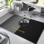 SV Sandhausen schwarz weiß Leder Teppich