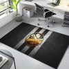 SV Sandhausen Schwarz Weiß Metall Teppich