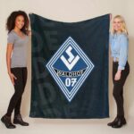 SV Waldhof Mannheim 07 schwarz blauer Hintergrund SVW 03 Fleecedecke – Decke