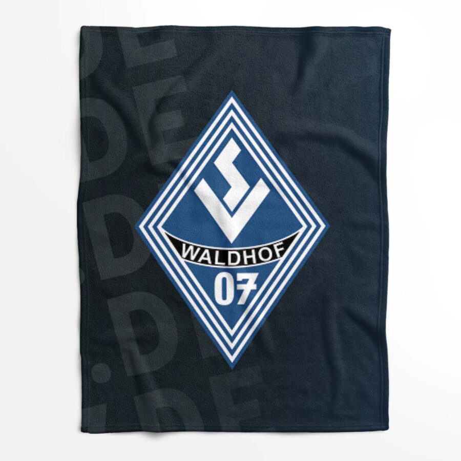 SV Waldhof Mannheim 07 schwarz blauer Hintergrund SVW 03 Fleecedecke - Decke – Bild 2