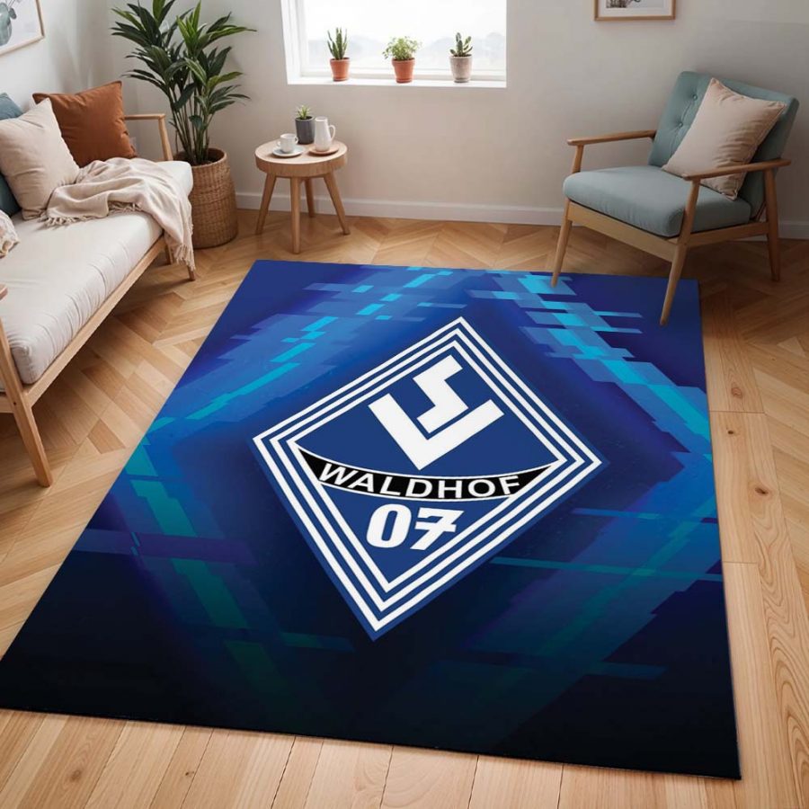SV Waldhof Mannheim 07 schwarz blauer Hintergrund SVW 04 Teppich – Bild 2