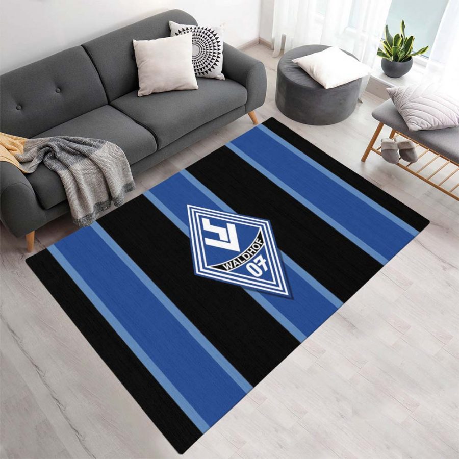 SV Waldhof Mannheim 07 schwarz blauer Hintergrund SVW Teppich – Bild 2