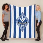 SV Waldhof Mannheim 07 weiß blauer Hintergrund SVW 01 Fleecedecke – Decke