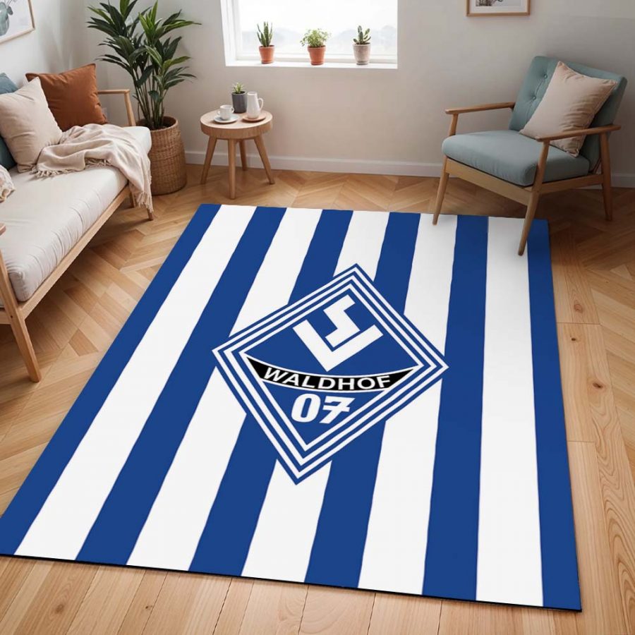 SV Waldhof Mannheim 07 weiß blauer Hintergrund SVW 01 Teppich – Bild 2