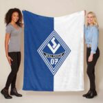 SV Waldhof Mannheim 07 weiß blauer Hintergrund SVW 02 Fleecedecke – Decke