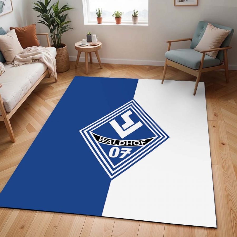 SV Waldhof Mannheim 07 weiß blauer Hintergrund SVW 02 Teppich – Bild 2