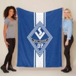 SV Waldhof Mannheim 07 weiß blauer Hintergrund SVW 03 Fleecedecke – Decke