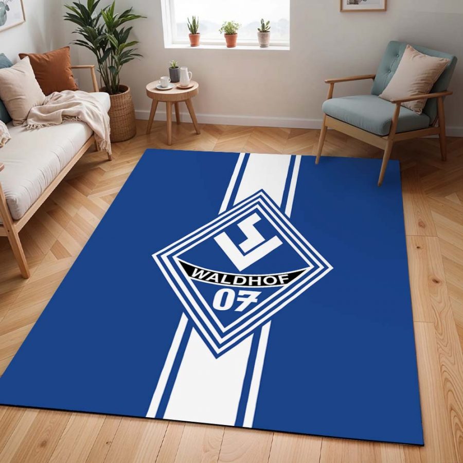 SV Waldhof Mannheim 07 weiß blauer Hintergrund SVW 03 Teppich – Bild 2