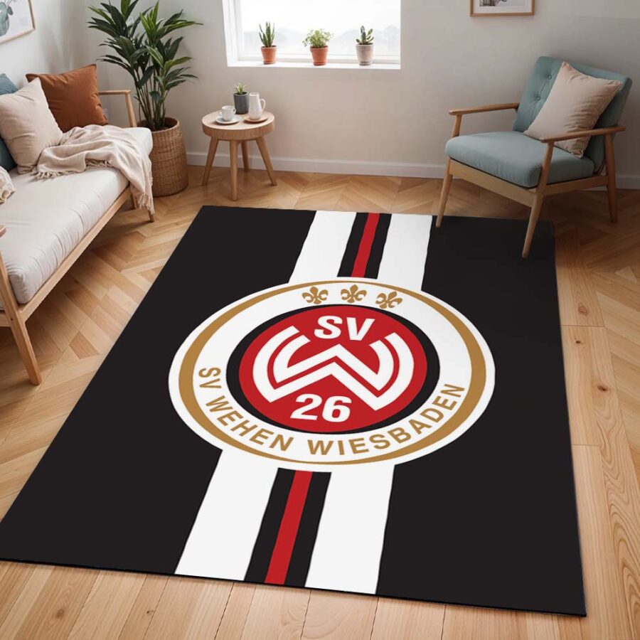 SV Wehen Wiesbaden schwarzer Hintergrund 02 Teppich – Bild 2
