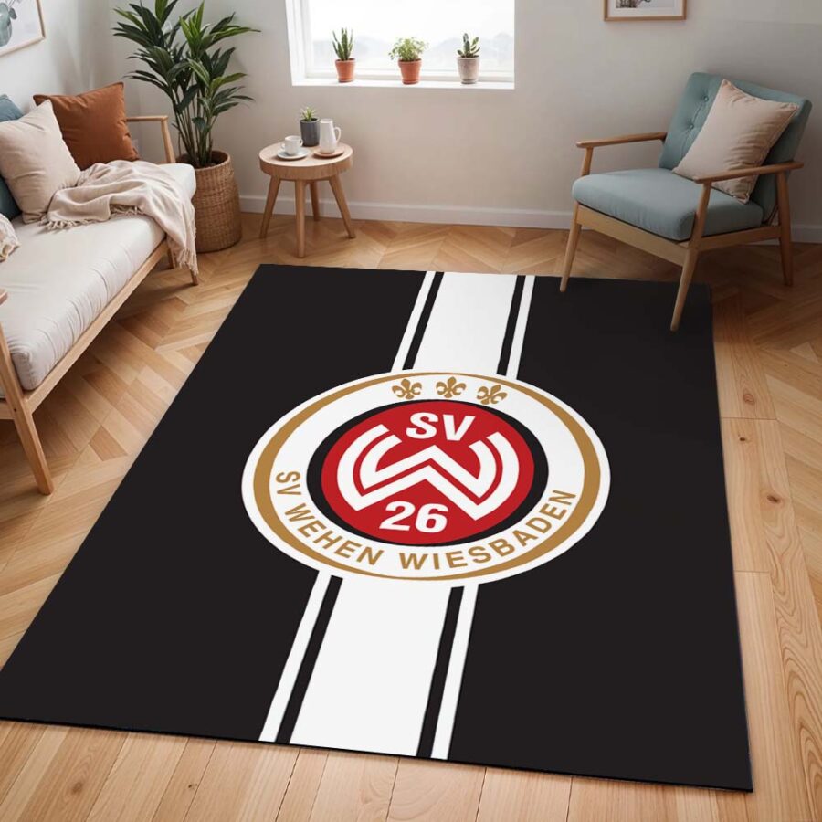 SV Wehen Wiesbaden schwarzer Hintergrund 03 Teppich – Bild 2