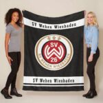 SV Wehen Wiesbaden schwarzer Hintergrund 04 Fleecedecke – Decke