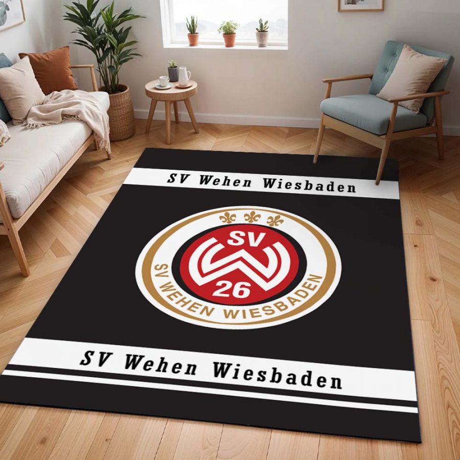SV Wehen Wiesbaden schwarzer Hintergrund 04 Teppich – Bild 2