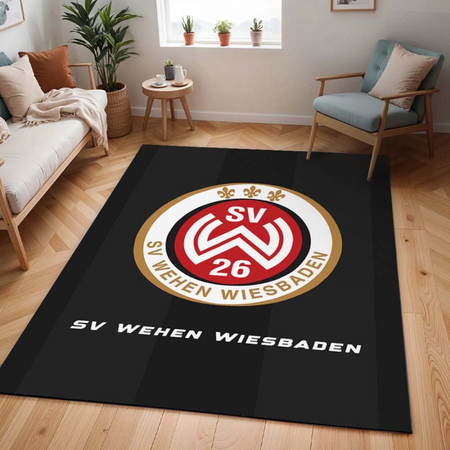 SV Wehen Wiesbaden schwarzer Hintergrund Teppich – Bild 2