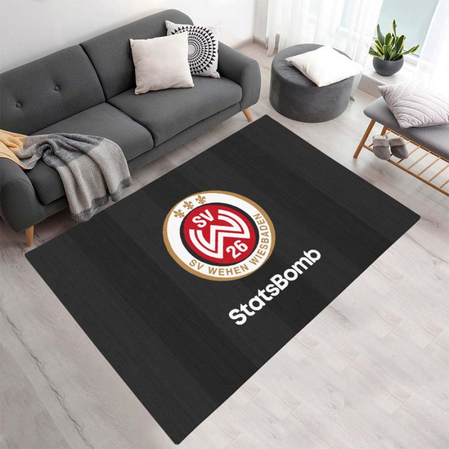 SV Wehen Wiesbaden schwarzer Hintergrund Teppich – Bild 2