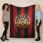 SV Wehen Wiesbaden roter Metallhintergrund Fleecedecke – Decke
